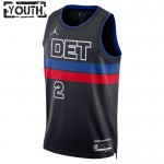 Detroit Pistons Trikot Cade Cunningham 2 Jordan 2022-23 Statement Edition Schwarz Swingman - Kinder